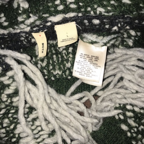 Anthro MOTH Drape Fringe Knit Cardigan Sweater - Picture 5 of 8